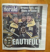 Boston Bruins Rally Past Blues in Game 1 Stanley Cup Herald Newspaper 5-... - $15.51