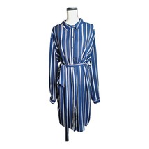 Women&#39;s Plus Size Navy &amp; Blue Stripe Midi Shirt Dress Tunic Size 2X XXL - £11.23 GBP