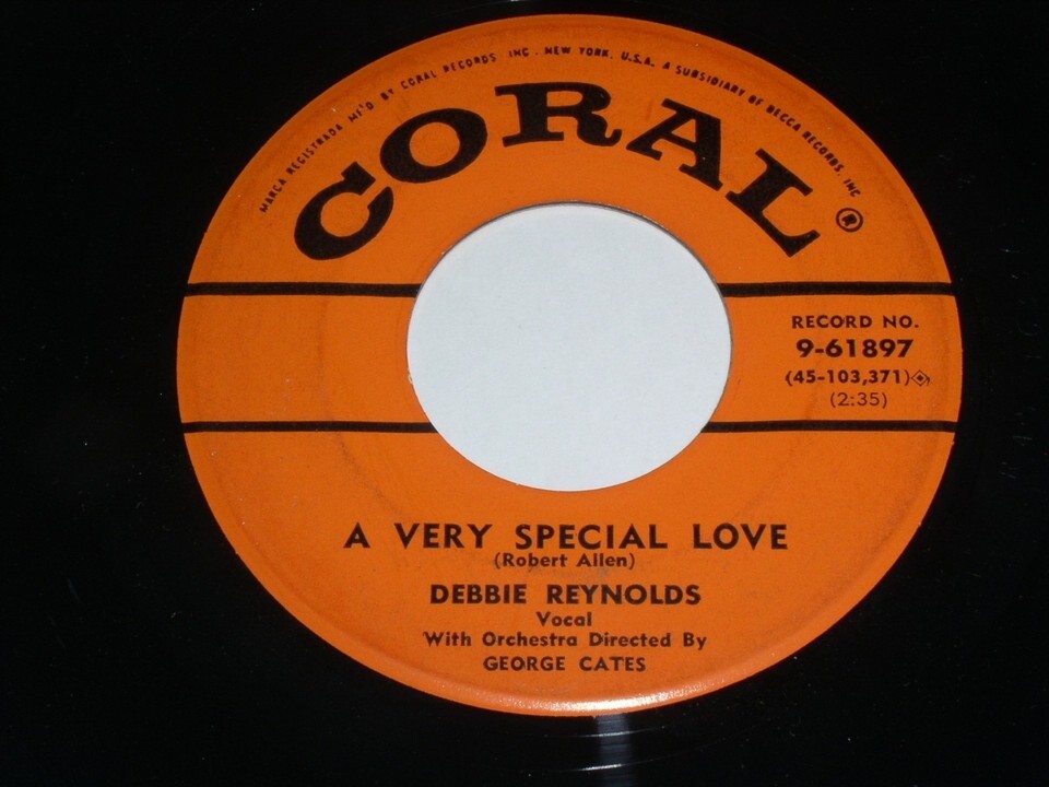 Debbie Reynolds A Very Special Love I Saw Country Boy 45 Rpm Record Cora... - $12.99