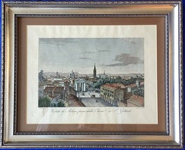 19th century Rare Authentic Hand-Tinted Engraving By Attilio Zuccagni-Or... - £134.32 GBP