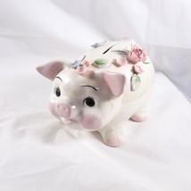 Vintage Lefton Iridescent Ceramic Pig Piggy Bank - $18.81