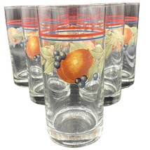 Set 5 Corning Corelle Coordinates Abundance Old Orchard Juice Glasses Fruit - £18.78 GBP