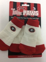 One Pack Of 4 Dog Pet Socks Team Paws Logo University Of Georgia Large Dog - £3.85 GBP