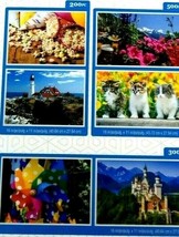 6 Photo Gallery Jigsaw Puzzles - LIGHTHOUSE, CATS, CASTLE, AND MORE - TC... - $18.80