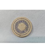 Vintage Wreath Antique White Blue Poker Gambling Chip - $4.95