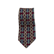 Robert Talbott Best Of Class Silk Tie Burgundy Multi Geometric Mens 57&quot;L... - $16.12