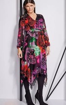 STAR by Julien Macdonald Floral Print Hanky Hem Chiffon Midaxi Dress (JM6) - £31.87 GBP