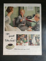 Vintage 1953 Coffee Saks Fifth Avenue Full Page Original Ad 1221 - £5.24 GBP