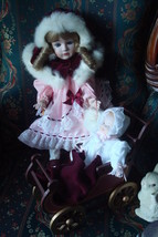 Gorham Porcelain Doll -FRANCIE- With Baby In A Carriage, 17&quot; Doll, New In Box - £234.96 GBP