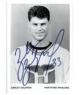 Signed 5x7 Zarley Zalapski Autographed Photo Hartford Whalers - £11.64 GBP