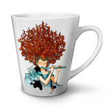 Curly Hair Girl Fashion NEW White Tea Coffee Latte Mug 12 17 oz | Wellcoda - $16.99+