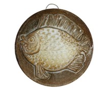 Pottery Wall Fish Decor Hanging 3D Tropical Beach Nautical 7.5&quot; MCM Retro - £26.14 GBP