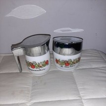 Vintage Spice of Life Corning Ware Gemco Sugar Bowl and Creamer Pitcher USA - £16.06 GBP