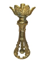 Vintage Hollywood Regency MCM Decorative Brass Lamp Parts 11.5&quot; Acanthus Leaves  - £54.37 GBP
