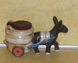 Figural Ash Ass Burro Wagon Donkey Mule Butt Train Porcelain Paperweight Curio - £21.97 GBP