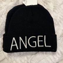 BNWTS  STITCHED &quot;ANGLE&quot; RIBBED Cuffed Beanie BLACK - £13.15 GBP