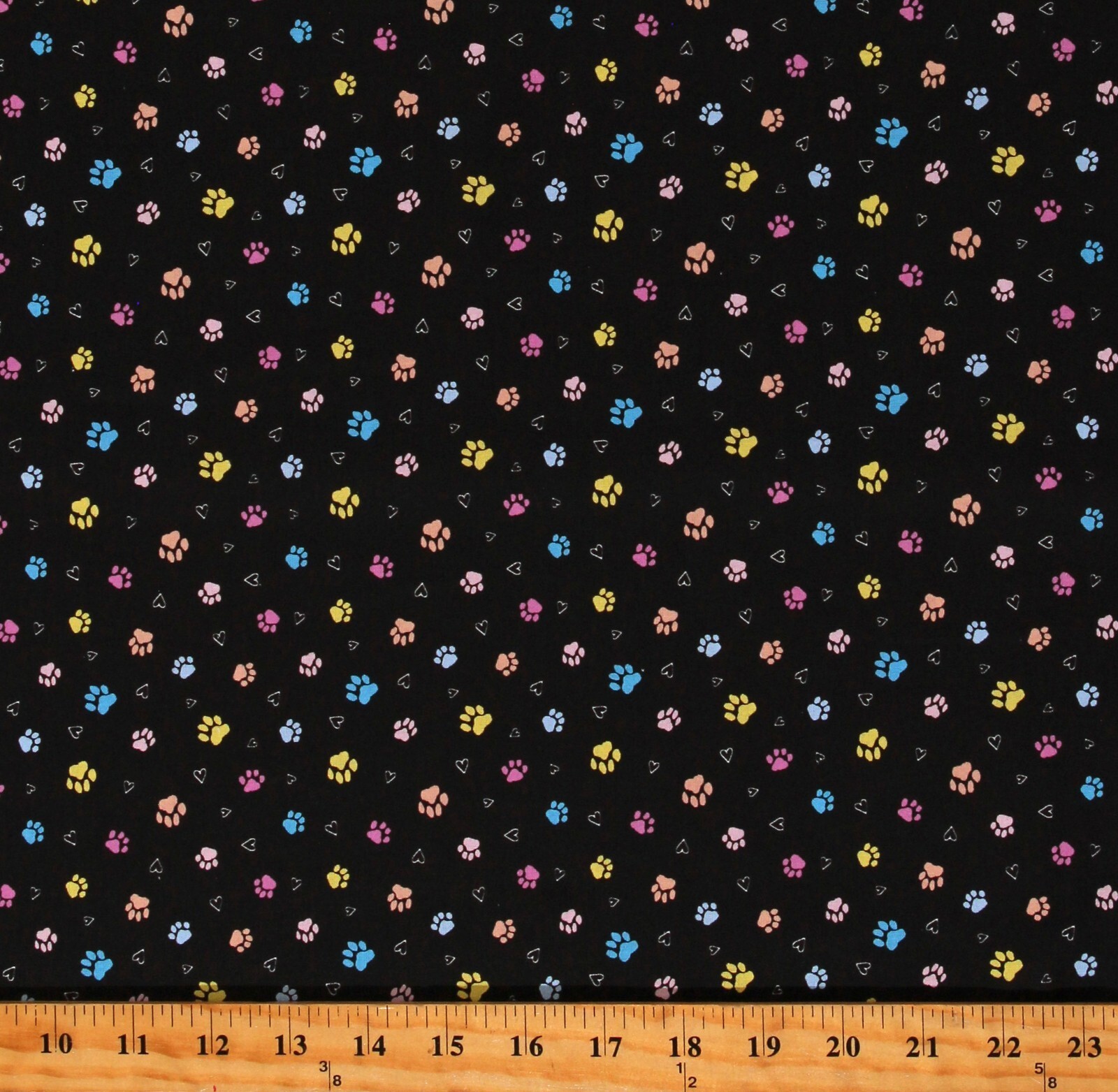 Cotton Cats Kittens Kitties Prints Paws Black Fabric Print by Yard D382.61 - $14.95