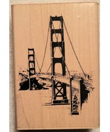 Golden Gate Bridge Rubber Stamp, 4&quot; X 2.75&quot;, INKY after dark 8029P - NEW - £7.82 GBP