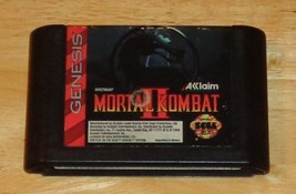 Sega Genesis Mortal Kombat II Fighting Video Game, Loose Cartridge, Tested - £7.15 GBP