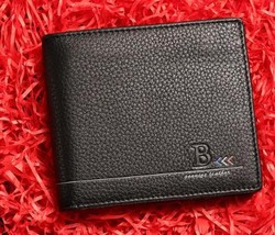 Genuine Leather Men&#39;s Short Wallet Multifunction Flip Out Card Holder Ba... - £21.52 GBP