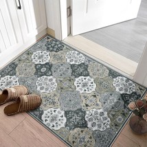 2x3 Entry Rug Trellis Area Rug Washable Non Slip Indoor Door Small Throw Rug Dis - £30.10 GBP