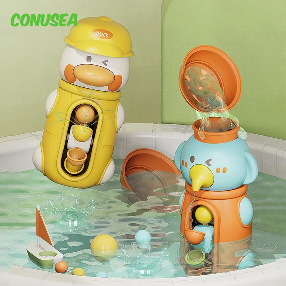 Baby Water Bath Toy Rotating Water Wheel Duck Kawaii Around Joy Children&#39;s - £9.31 GBP+