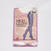 Vintage Giselle High Gloss Tights Shiny White Sz A Petite NOS- Nylon  &amp; Spandex - £11.65 GBP