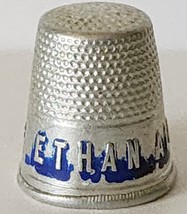 Vintage Advertising Aluminum Sewing Thimble Ethan Allen Flour See Pictures - £8.90 GBP