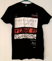 Twenty One Pilots t-shirt men size Small 100% cotton black short sleeve - $12.42