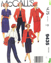 Misses Jacket Blouse Pants & Skirt Vintage 1985 Mc Call's Pattern 9435 Size 16 - £9.45 GBP
