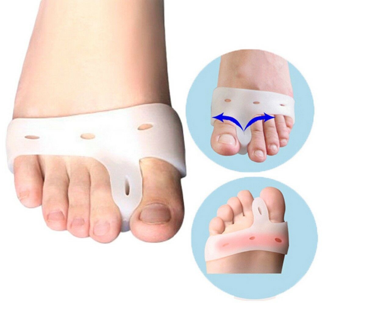 Primary image for 2 Creative Bunion Band Gel Toe Spreader Separator Protector Foot Care 1 Pair