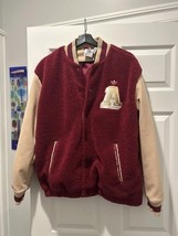 Adidas  Varsity Jacket in Burgundy and Beige, Size M - $118.80