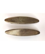 Vintage 1990&#39;s Revlon Hair Barrettes Textured Gold Tone Stripe 2 pc - $20.00