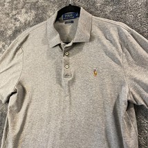 Ralph Lauren Polo Shirt Mens Medium Grey Real Pony Classic Fit - $11.73