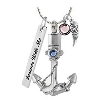 Blue Anchor Crystal Ash Pendant Urn - Free Love Charms™ - £36.15 GBP