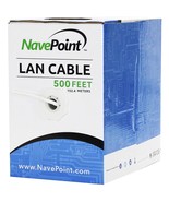 NavePoint Cat6 (CCA), 500ft, White, Solid Bulk Ethernet Cable, 550MHz, 2... - $121.99