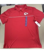 NFL Team Apparel Kansas City Chiefs Men’s 2 Button Polo XXL Red - £25.08 GBP