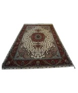 Handmade Vintage Persian Tabriz Rug With Silk 6.5&#39; x 10&#39; (200cm x 306cm)... - $6,160.82 CAD