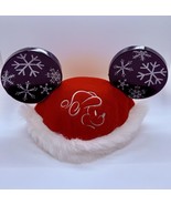 VINTAGE Disney Mickey Mouse Christmas Ears -Adult - Red w/ White Fur Sno... - $285.54 MXN