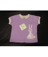 Hanna Andersson Baby Girl Purple Bunny Rabbit T Shirt Top 6-12 70 NEW - £11.67 GBP