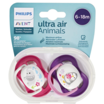 Avent Ultra Air Soother 6-18 Months Animals 2 Pack - £63.14 GBP