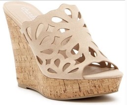 Charles By Charles David April Cutout Wedge Mule Sandal Size 12M  Beige - £70.92 GBP