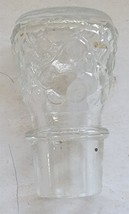 Vintage Clear Embossed Hollow Glass Bottle Replacement Stopper Top ONLY #59 - £8.70 GBP