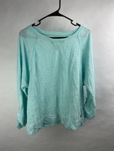 Tommy Hilfiger Sport Womens XL Solid Cyan-Blue Longsleeve Shirt - Lightw... - £11.15 GBP