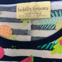 Boobie Brooks Girls Ss Lightweight Pockets Colorful Stripped Dress Euc M 7/8 - £14.71 GBP
