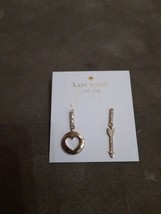 Kate Spade Be Mine Mismatched Heart &amp; Arrow Dangle Earrings NWT - £29.96 GBP