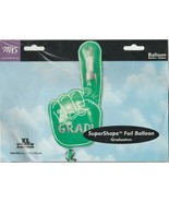 #1 Grad Hand Shape Green 34&quot; x 17&quot; by M &amp; D SuperShape Foil Balloon - $93.10 MXN