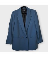 ZARA blue oversized boyfriend blazer plus size XXL contemporary career work - €46,78 EUR