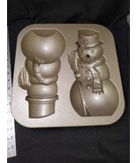 NORDIC WARE 10 CUP SNOWMAN CAKE PAN 3-D MOLD - £11.14 GBP