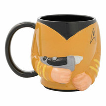 Classic Star Trek TV Series Captain Kirk Figural Sculpted 18 oz Ceramic Mug NEW - £11.41 GBP